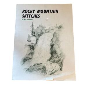 12 Rocky Mountain Pencil Sketches by Marj Dunmire in Folder.